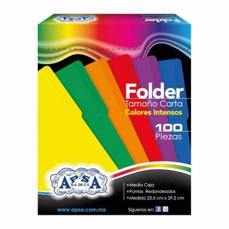 Folder Carta Apsa Colores Intensos Pzas Sam S Club