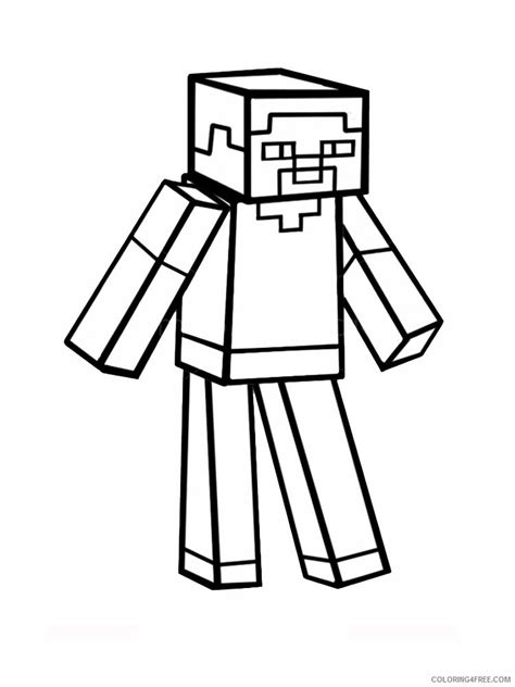 Minecraft Steve Coloring Pages Games Minecraft Steve 4 Printable 2021 ...