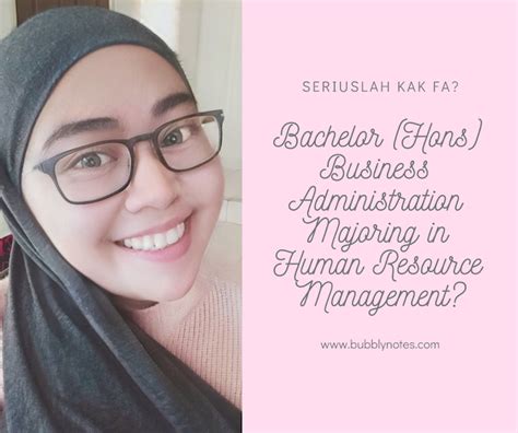 Seriuslah Kak Fa Bachelor Hons Business Administration Majoring In