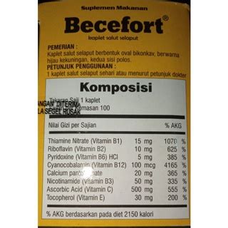 Jual Becefort Vitamin C B E Mg Setrip Tablet