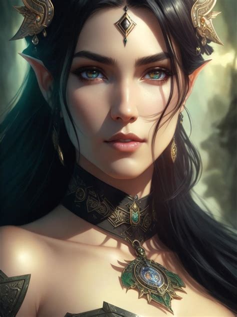 Beautiful Gorgeous Elf Woman Black Hair Viking 2 By Arrojado On Deviantart