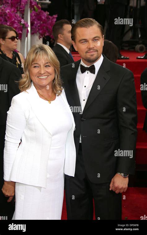 Los Angeles Usa 12th January 2014 Leonardo Dicaprio And Mother