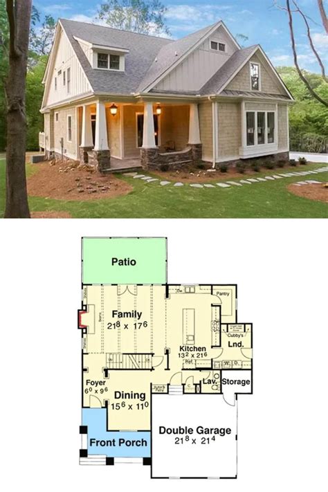 Two Story Bedroom Country Craftsman With Bonus Room Floor Plan Artofit