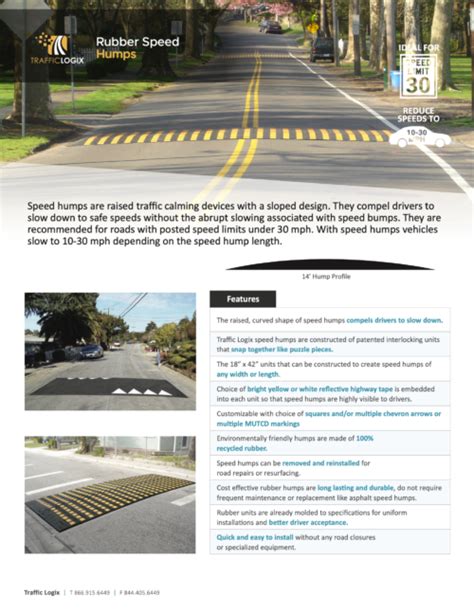 Rubber Speed Humps | Slow Vehicle Speeds | Traffic Logix