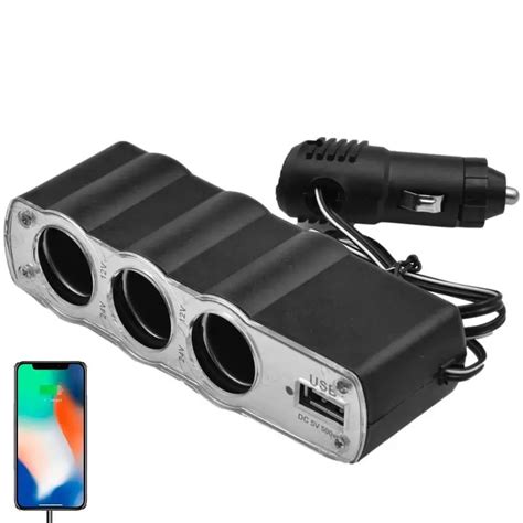 Way Multi Socket Car Cigarette Lighter Splitter Universal Usb Plug