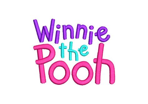 Letra Winnie The Pooh Diseños de Bordado Descargar Diseños de