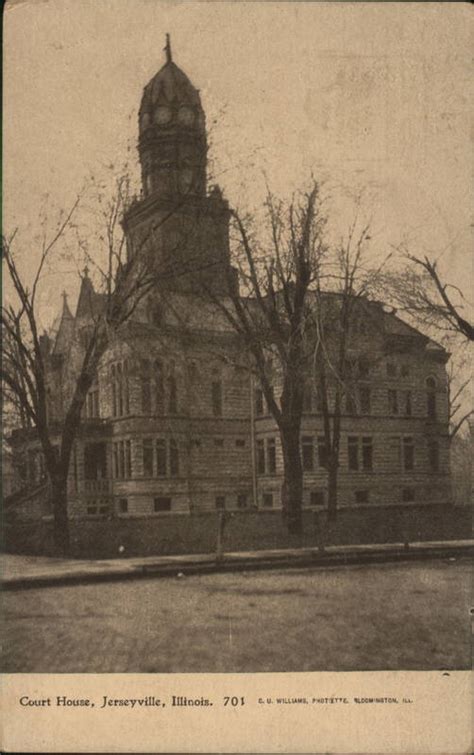 Courthouse Jerseyville, IL Postcard