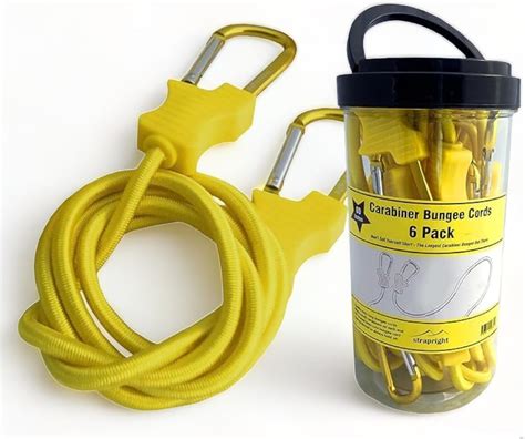 Pack Bungee Cord With Carabiner Inch Premium Tie Down Straps