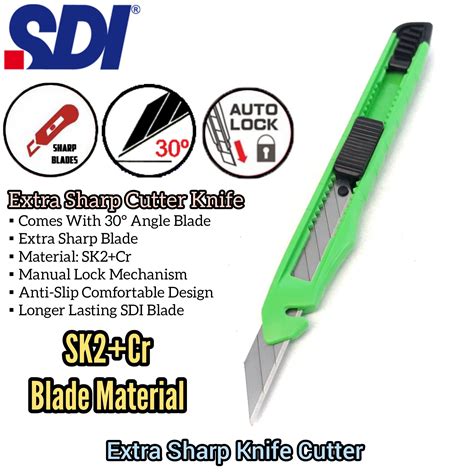 SDI CUTTER KNIFE EXTRA SHARP SK2+CR STEEL 30° ANGLE BLADE