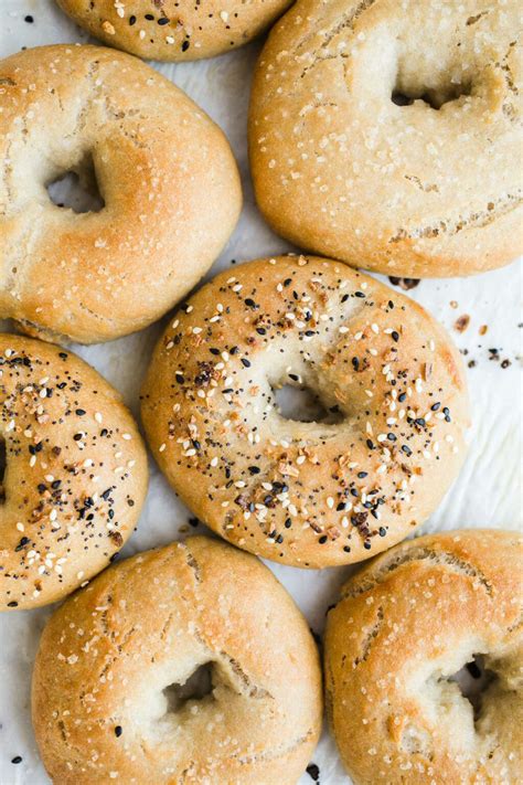 Homemade Gluten Free Bagels Vegan Salted Plains