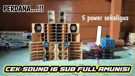 Perdana Full Sub Cek Sound Amunisi Horeg Plus Ampli Siap Loss