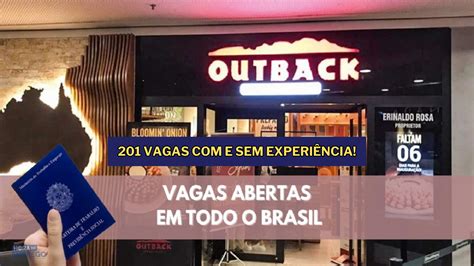 Outback Steakhouse Abre 376 Vagas para Limpeza Atendimento e Recepção