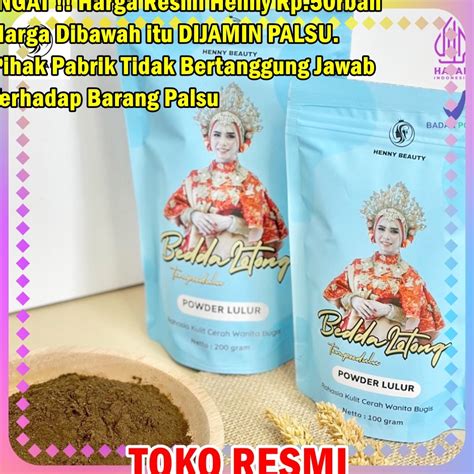 Jual Lulur Bedda Lotong Bubuk By Henny Beauty Bpom Scrub Badan