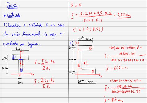 Revis O De Centr Ide E Momento De In Rcia Resist Ncia Dos Materiais Ii