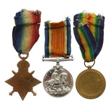 WW1 1914 15 Star Medal Trio Pte E Bright Royal Warwickshire Regiment