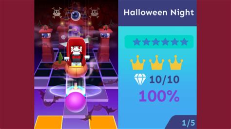 【滾動的天空 Rolling Sky】萬聖驚魂夜 Halloween Night ⭐️⭐️⭐️⭐️⭐️⭐️｜perfect Run 100全