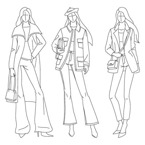 10+ Croquis Fashion Pictures Illustrations, Royalty-Free Vector ...