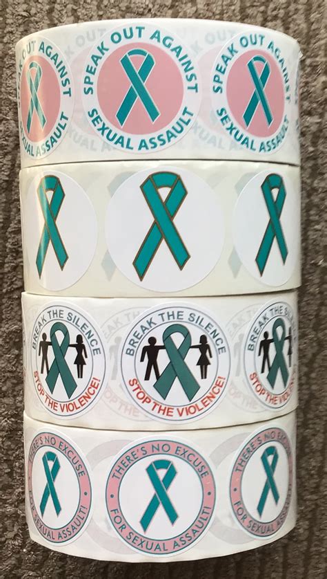 Stop Sexual Assault Awareness Roll Of 1000 Stickers Lifejackets