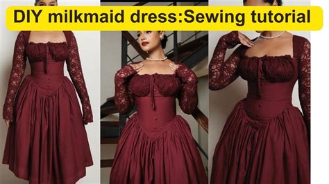 Diy Milkmaid Dress Tutorial How To Sew A Gathered Milkmaid Dress With Basque Waistline Youtube