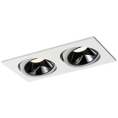 Recessed Ceiling Led Double Spotlight Rectangular Twin Wall Washer