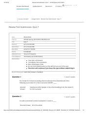 Review Test Submission Quiz 7 201920 Spring 2019 COUN Pdf 4 11