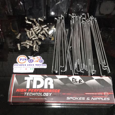 Jual Jari Jari Chrome Original Merk TDR Jeruji Motor Chrome Ring 14