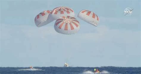 Spacexs Crew Dragon Capsule Returns To Earth After Historic Test Flight