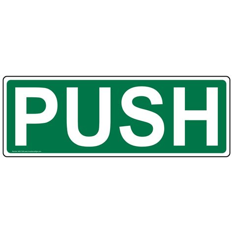 Push Sign - Surface Mount - Enter / Exit