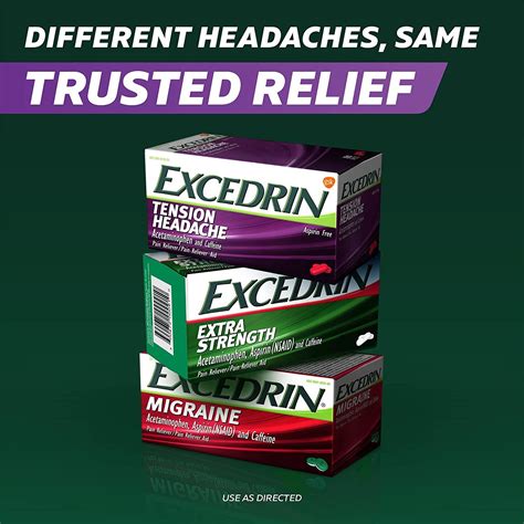 Excedrin Tension Headache Relief Caplets - 100 Count, Head, Neck, and ...