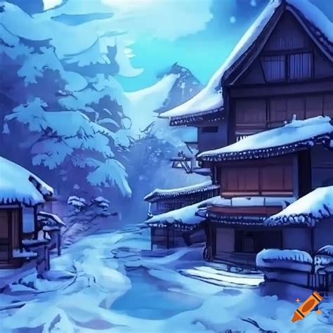 Anime Inspired Snowy Village In Japan