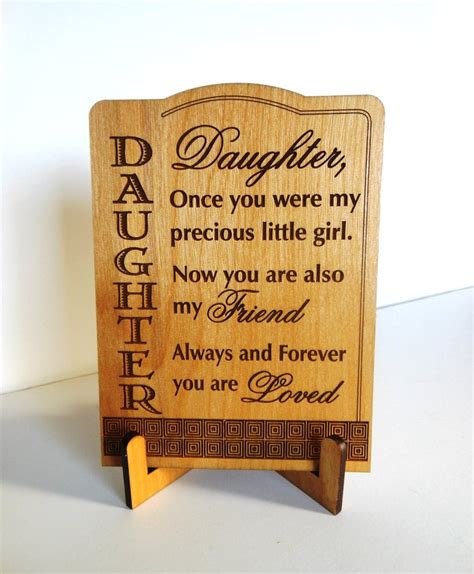 Daughter Tabletop Plaque Sign Mom To Daughter T Greeting