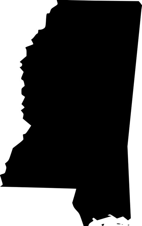 Mississippi Ms Comments Black Mississippi Outline Clipart Full Size