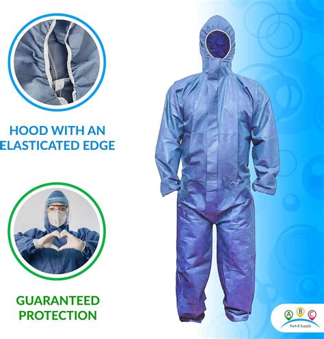 Disposable Coveralls For Menwomen Medium Blue Hazmat Suits Disposable