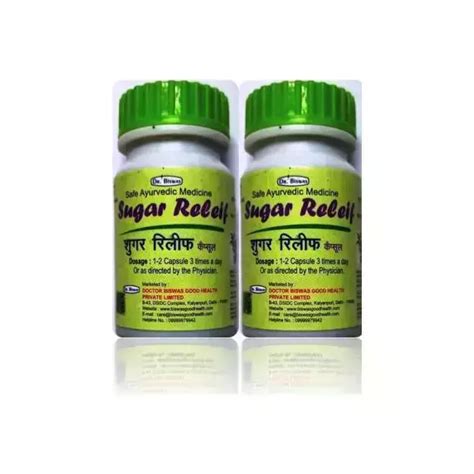 Dr. Biswas Sugar Relief Capsule For Diabetic Control Pack Of 2: Uses ...