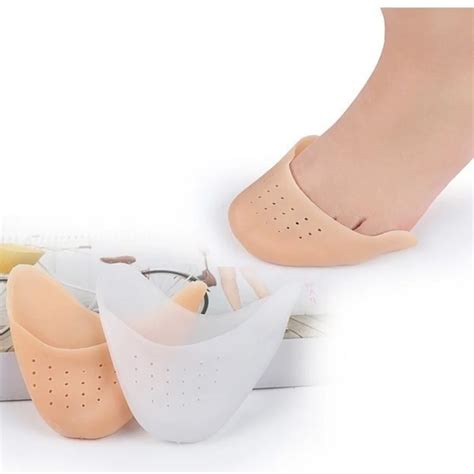 2 pçs pés protetor de dedo de silicone gel pointe toe tampa para toes