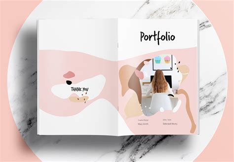 Free Pink Portfolio Layout Templates