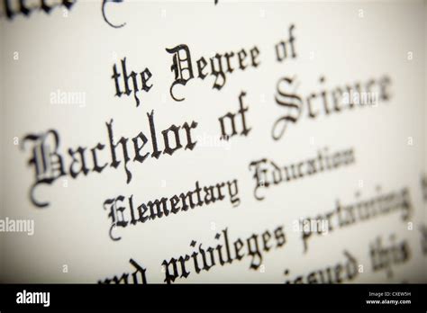 Diploma wording Stock Photo - Alamy