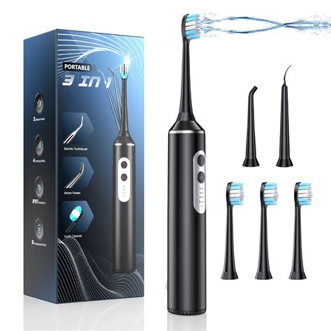 3 In 1 Electric Toothbrush And Water Flosser Kit 4 Modes Portable For