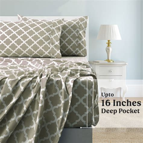 Lux Decor Collection Bed Sheets Premier 1800 Series Deep Pocket Wrinkle Fade Stain Resistant