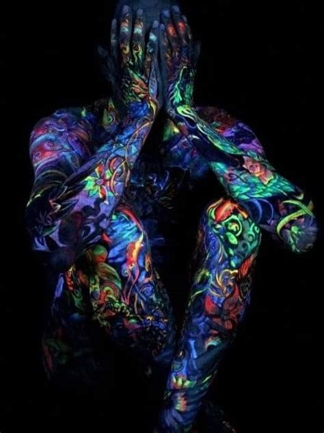 Glow In The Dark Tattoos For Men Uv Black Light Ink Designs