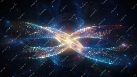 Premium Ai Image Image Of Holographic Infinity Symbol In Space Void