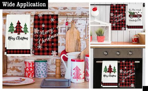 Amazon Anydesign Pack Merry Christmas Kitchen Towel X Inch