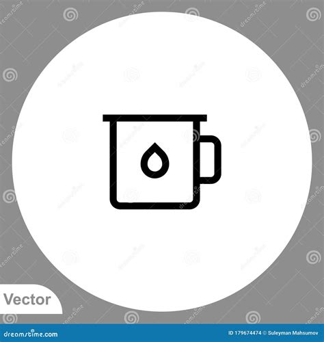 Water Glass Vector Icon Sign Symbol Stock Vector Illustration Of