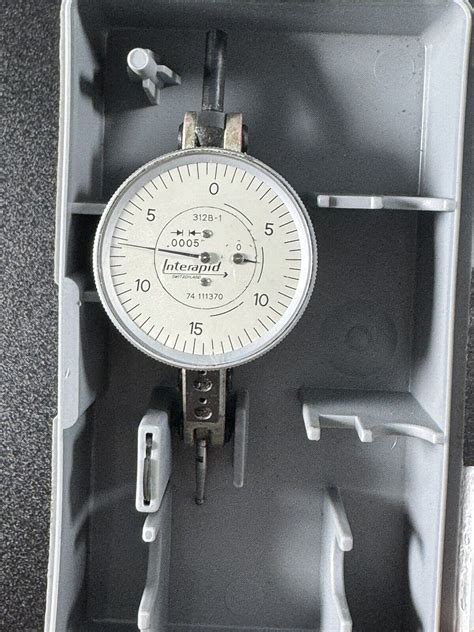 Interapid 312b 1 Dial Test Indicator Jeweled 0005 Grad W Case Swiss Ebay