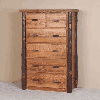 Viking Sawtooth Hickory Pine Log Chest Drawer