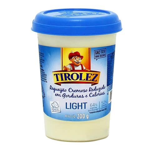 Requeijão Cremoso Light Tirolez Pote 250g Tateno Supermercado