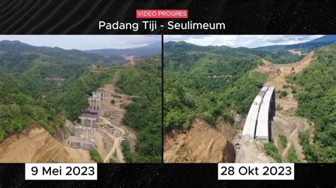 Komparasi Progres Tol Padang Tiji Seulimeum Youtube