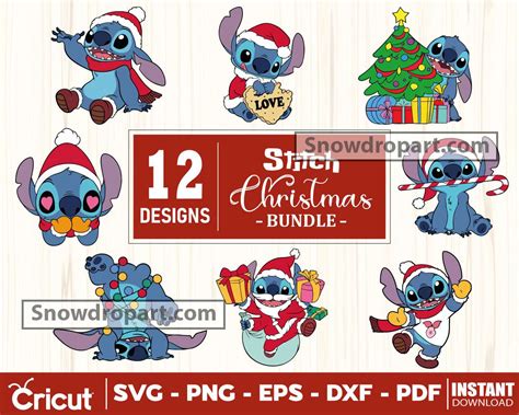 12 Stitch Christmas Svg Bundle Christmas Svg Lilo And Stitch Svg