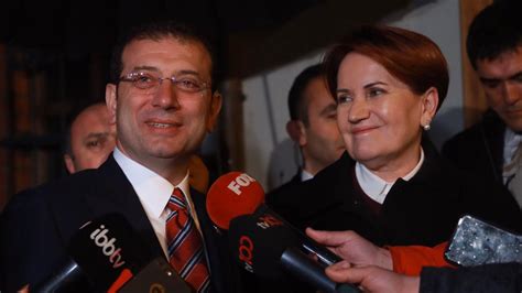 İBB Başkanı Ekrem İmamoğlu İYİ Parti Genel Başkanı Meral Akşener