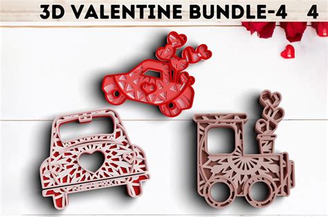 3d Valentine Svg Dxf 4 Layer Xoxo Svg Graphic By Rishasart · Creative